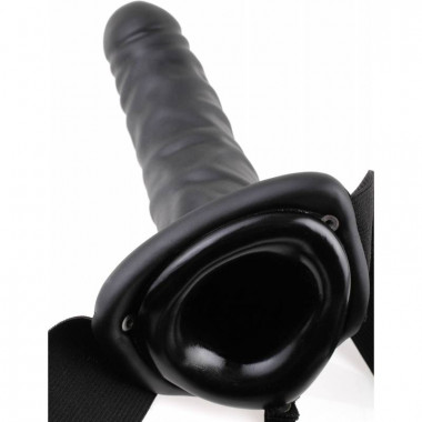 Strapon Hollow Black 8" Fetish Fantasy