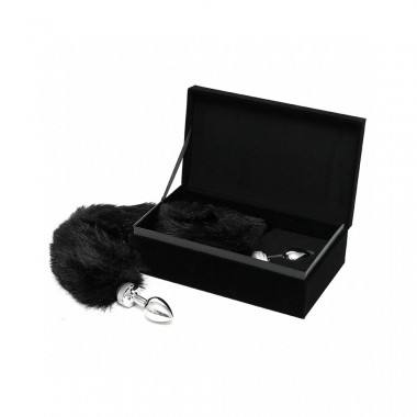 Butt plug small with black tail 